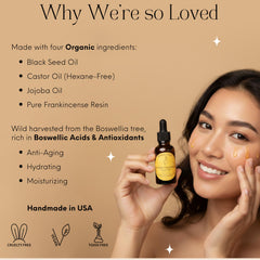 Beauty Glow dropper pouring oil illustrating smooth texture and easy application