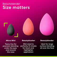 beautyblender micro mini pro wet and expanded to show soft bounce benefit