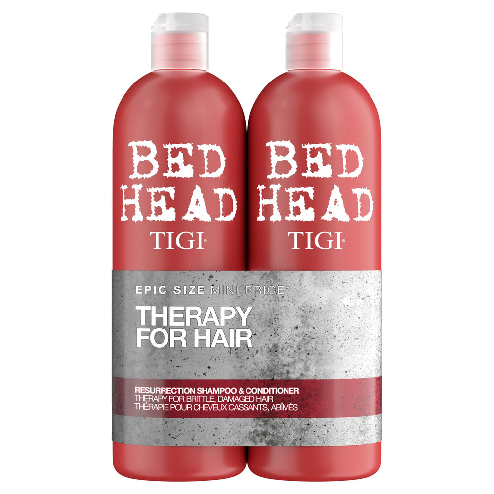 Bed Head Resurrection front packaging showing large damage-level duo for value