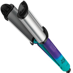 Bed Head Surf’s Up Waver front view showing dual barrels and controls, styling convenience