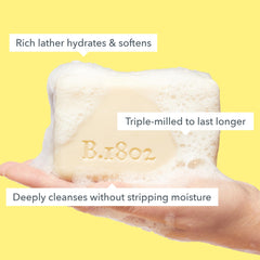 Beekman 1802 close-up foam demonstrating rich lather and gentle cleansing
