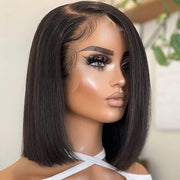 BEEOS front view 14-inch bob showing natural silhouette and instant style benefit