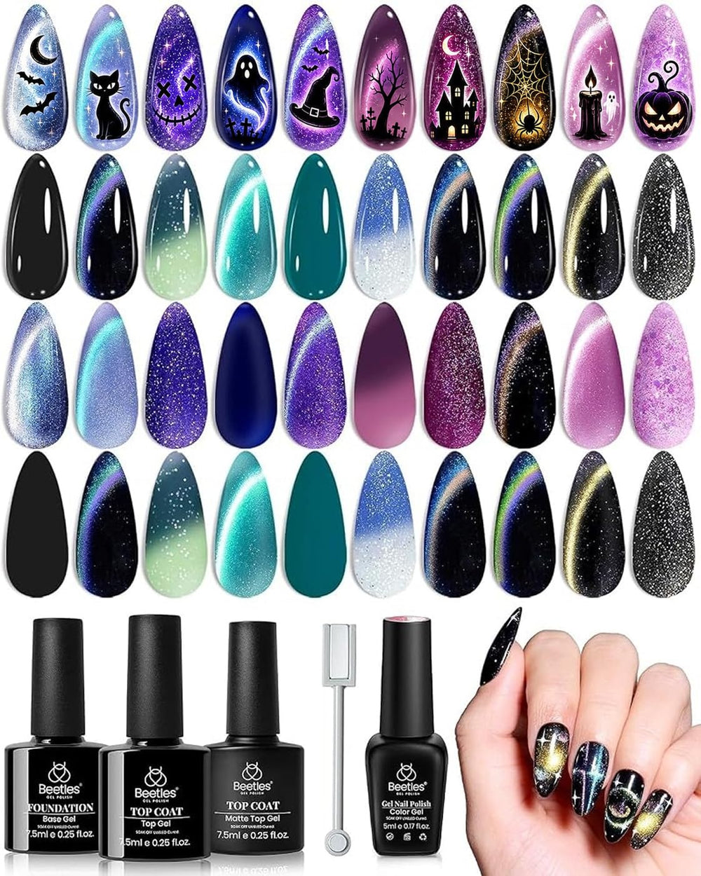 beetles gel polish front bottles showing 20 vibrant chameleon colors benefit vibrant selection