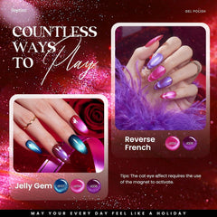 beetles close-up of magnetic gel texture highlighting shifting cat-eye shimmer