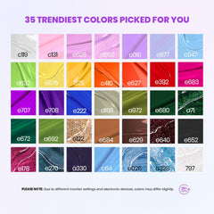 beetles color gel swatches fanned showing shade range benefit