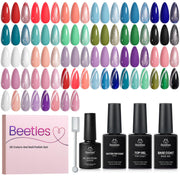 Beetles gel polish front packaging showing kit and color range for easy selection