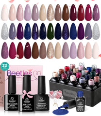 Beetles front packaging showing the complete fall gel set and seasonal box benefit