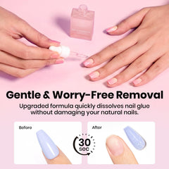 beetles Gel Polish glue gel with glass dropper for controlled application