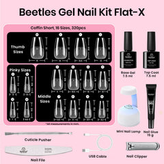 Beetles display of 16 pre-numbered tip sizes, simplifies finding perfect match
