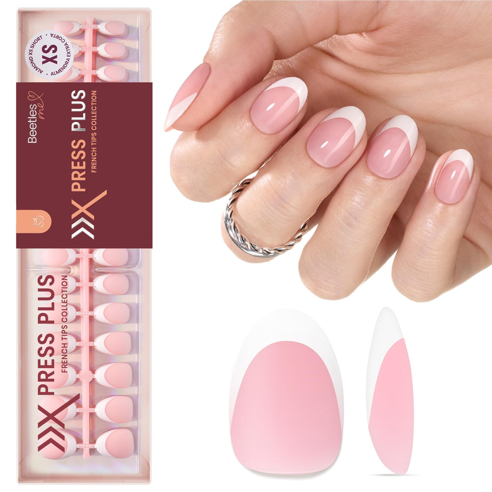 beetles front packaging showing 224-piece French tip set and convenience