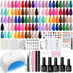beetles gel polish front packaging showing full 53-piece kit benefits