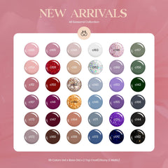 beetles gel polish color swatch fan displaying neutral shades, helps pick the perfect tone