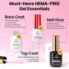 Beetles Gel Polish HEMA-free glue brush detail, precise controlled bond