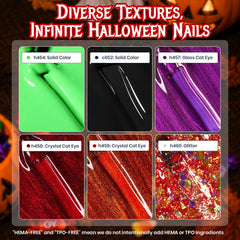 beetles nails worn in Halloween design showcasing bold seasonal look