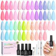 beetles Gel Polish front packaging showing full pastel kit and convenience