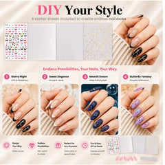 beetles Gel Polish layout of 15 sizes displaying fit options and organization
