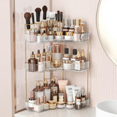 BEFSOP front view of clear corner organizer showing compact storage benefit