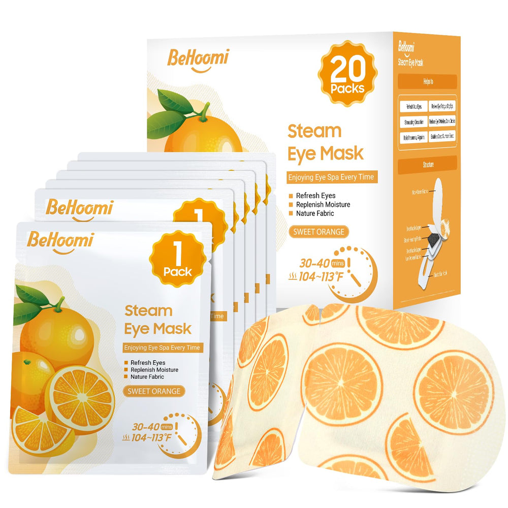 BeHoomi front packaging showing 20-pack orange box and benefits