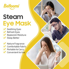 BeHoomi mask worn in bed demonstrating restful travel-ready comfort