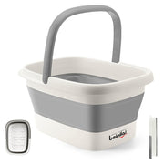 Beinilai front view of foot bath basin showing full shape and portability benefit