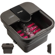 Beinilai front view of foot spa showing controls and compact design, promotes easy relaxation