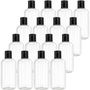 Bekith clear 16-pack front view showing bottles and caps for tidy storage