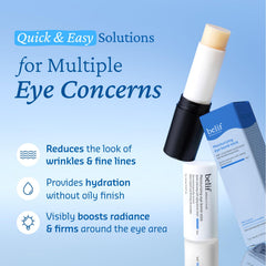 belif eye stick opened to show balm tip and quick application