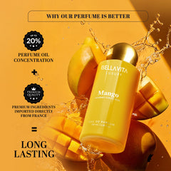Bellavita Luxury close-up of mango note conveying juicy, gourmand appeal