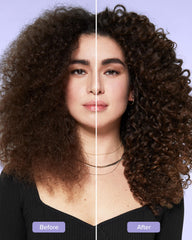 Bellissima dryer in use defining curls and reducing frizz benefit