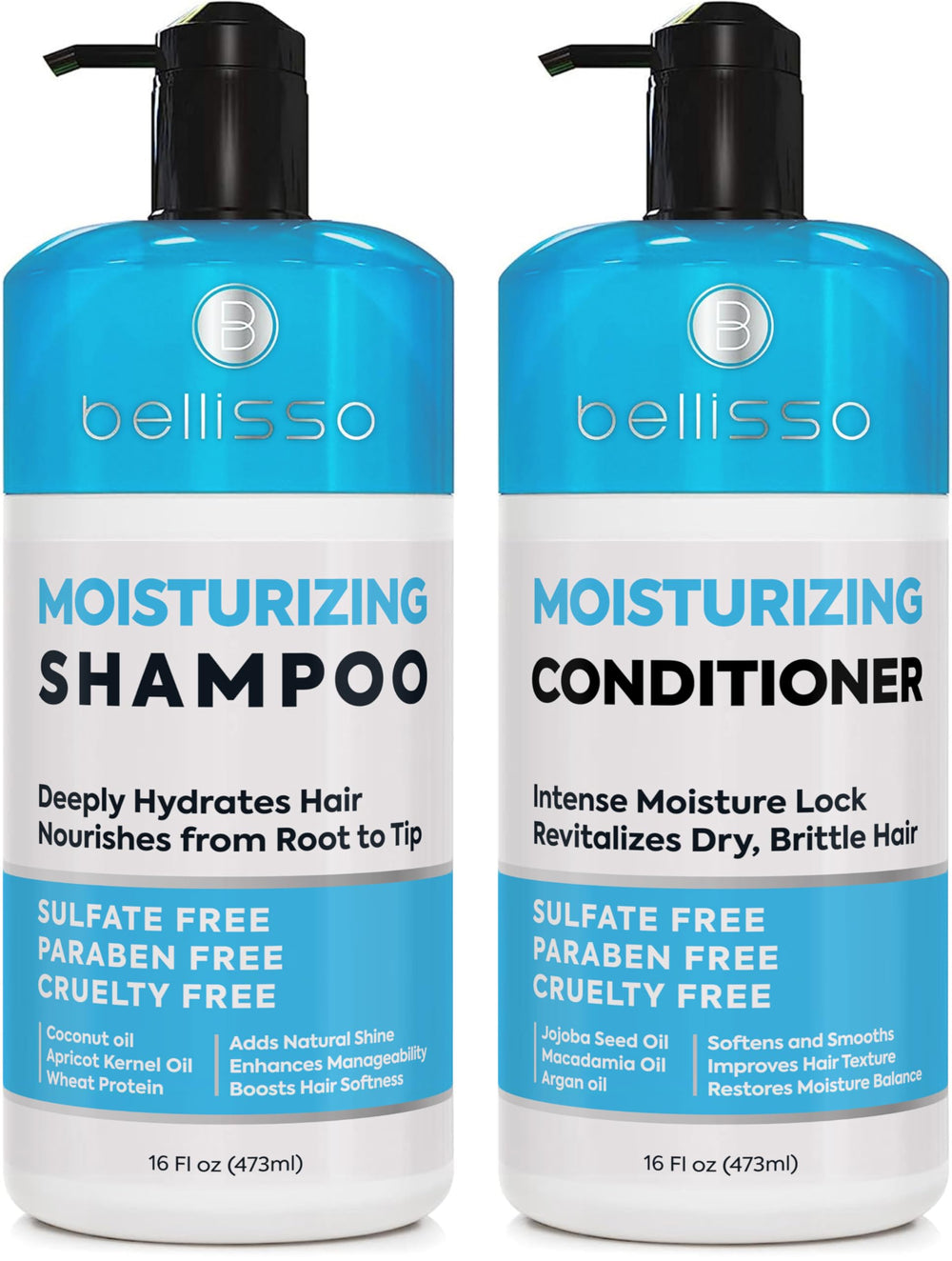 BELLISSO front packaging duo showing bottles and benefits