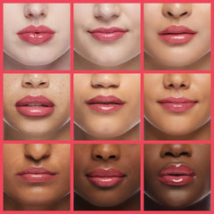Benefit Bene Tint lip swatch in use giving natural, long-lasting color