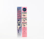 Benefit brow pencil front view showing sleek retractable design and easy grip