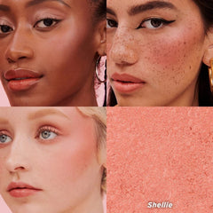 Benefit texture swirl of Shellie highlighting blendability and soft-focus benefit