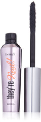 Benefit they're real beyond tube front view showing glossy black finish and applicator benefit