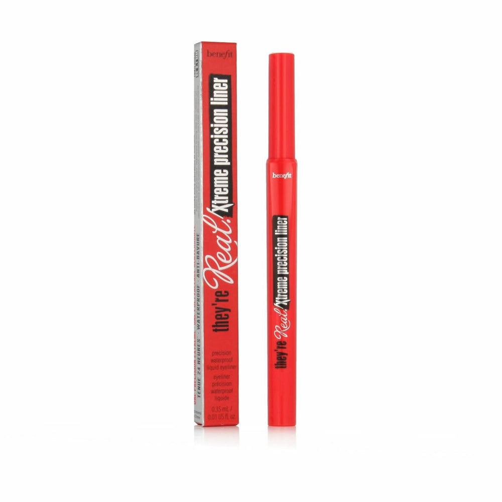 Benefit they're real! front packaging showing compact pen and bold black shade for polished definition