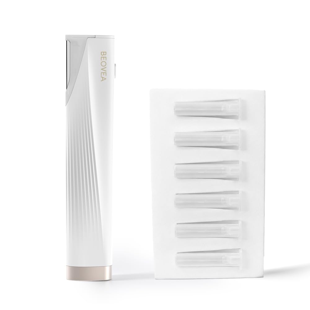 BEOVEA front view showing ergonomic design and power button, precise grooming