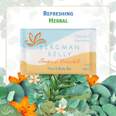 BERGMAN KELLY soap placed on hotel sink conveying clean guest presentation