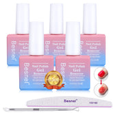 BESNEL front packaging showing five gel remover bottles and tools, convenient kit