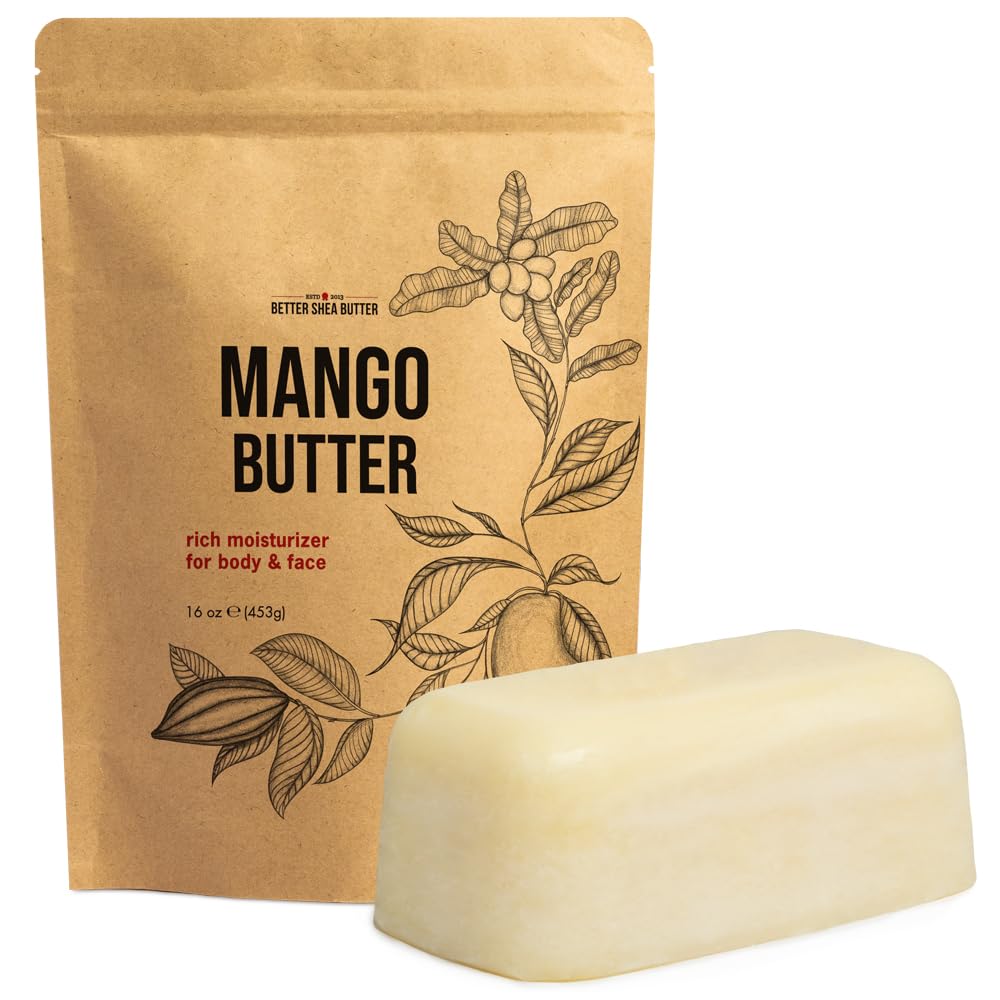 Better Shea Butter front packaging showing 1 lb block and clean label, ideal for DIY