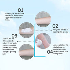 Betued cotton thread roll close-up illustrating replaceable thread for precise removal
