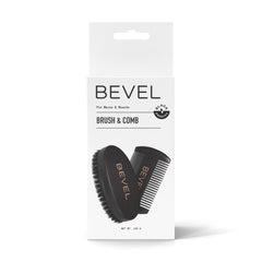 Bevel close-up of boar bristles distributing oil for smoother hair