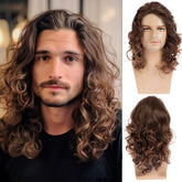 Beweig front view brown curly wig showing natural look and instant style