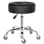 BEWISHOME front view of rolling stool showing sturdy design and cushion comfort