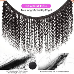 Bexclent texture detail of deep wave curls showing soft, defined bounce