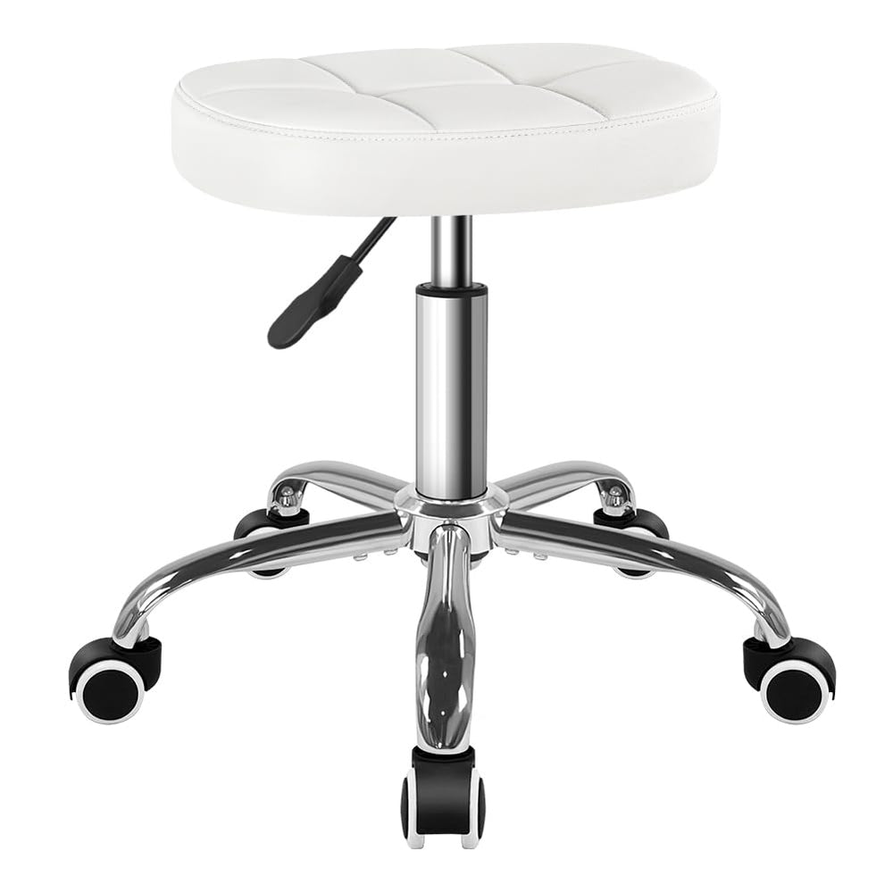 BFTOU white stool front view showing clean design and comfort