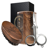 BFWood front packaging showing complete beard grooming kit and gift-ready presentation