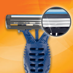 BIC Comfort 3 textured handle close-up for secure wet grip