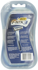BIC Flex 3 held in hand demonstrating ergonomic rubber grip for better control