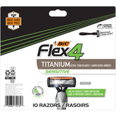 BIC Flex 4 front packaging showing 10-pack and benefits for convenient supply