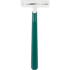 BIC twin blades closeup highlighting smooth edges for a comfortable shave and easy rinsing